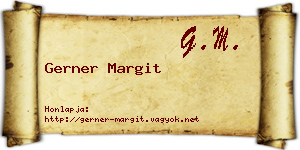 Gerner Margit névjegykártya